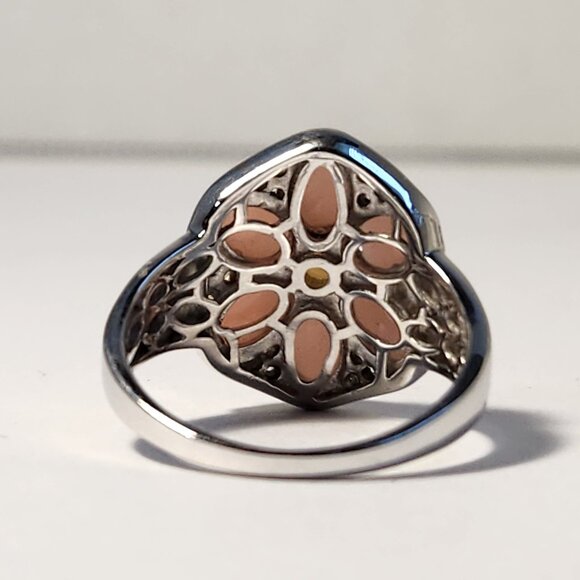 VTG NIB 925 Pink Ethiopian Opal Ring Size 11 - Picture 6 of 11